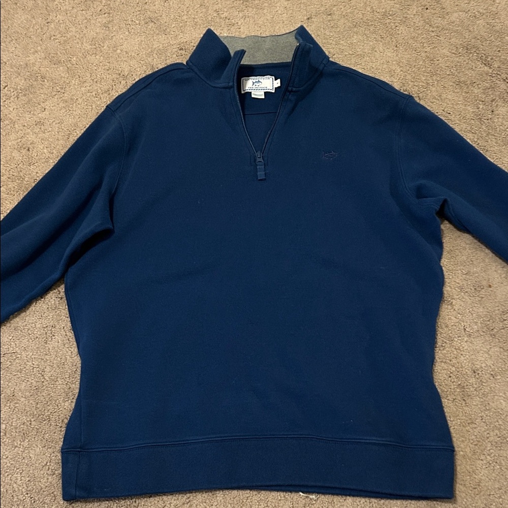 Southern Tide Men's Deep Blue Zip-Up Sweater